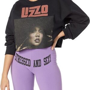 Lizzo Supreme Diva Graphic Cropped Sweatshirt – Black Arch Design Crewneck, 4XL,